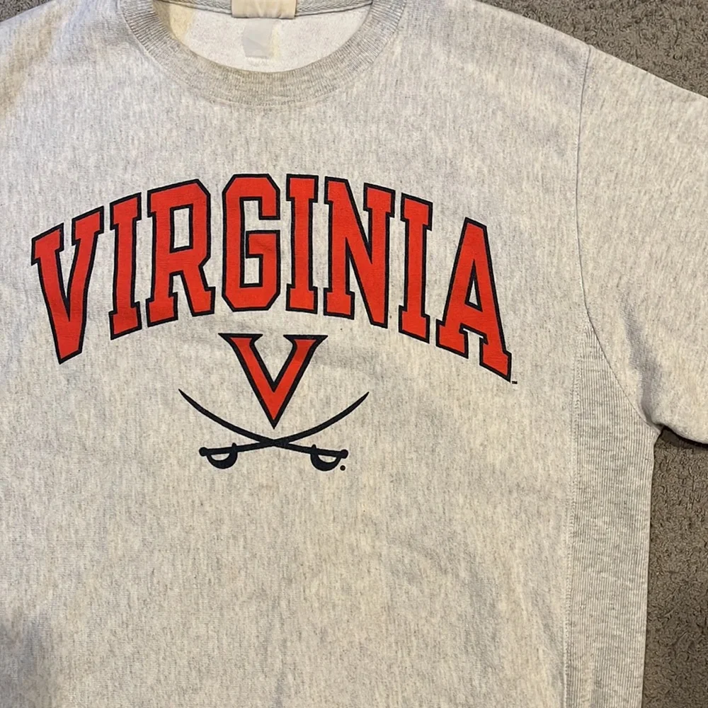 University of Virginia Champion reverse weave crewneck sweatshirt - Picture 2 of 6